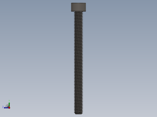 Screw_DIN_912_M6x70F_A2.SLDPRT公制内六角螺钉右视缩略图