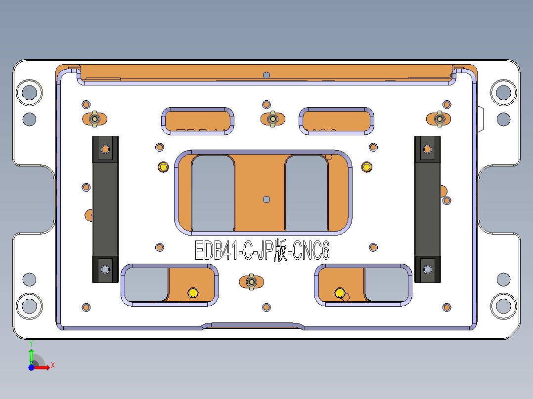 EDB41-C笔记本CNC工装夹具三维模型-JP版-CNC6-181204前视图