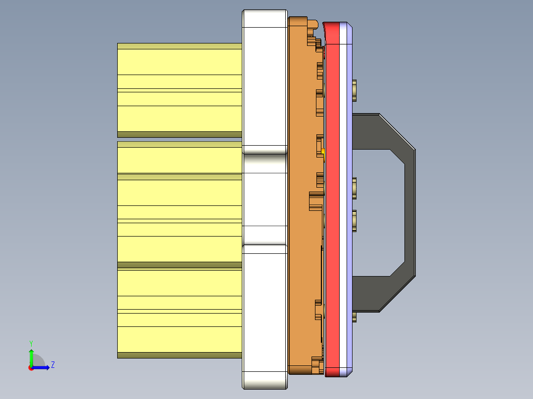 EDB41-C笔记本CNC工装夹具三维模型-JP版-CNC6-181204左视图