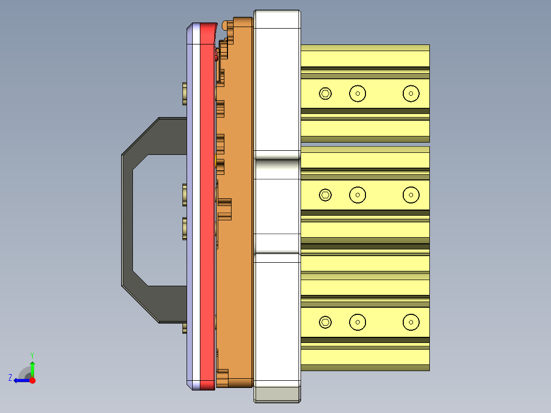 EDB41-C笔记本CNC工装夹具三维模型-JP版-CNC6-181204右视图