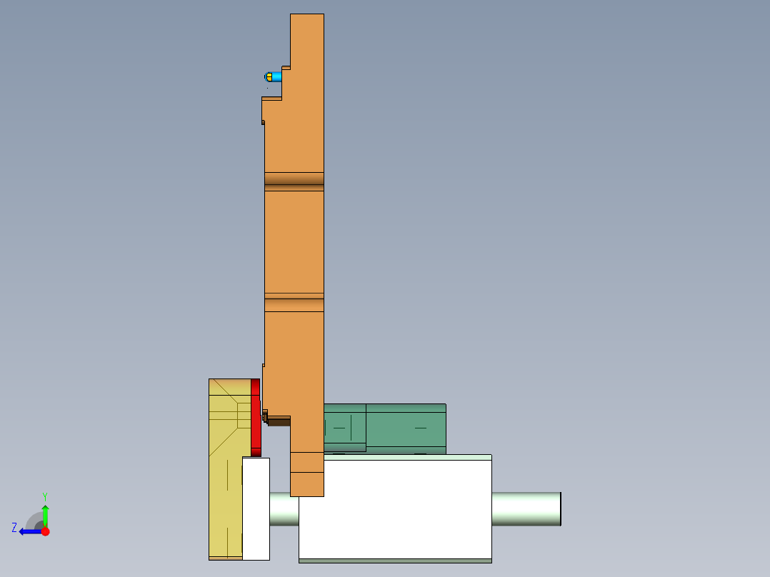 PG1-A-CNC7笔记本CNC工装夹具三维模型外观槽结构-阳极版-210508右视图