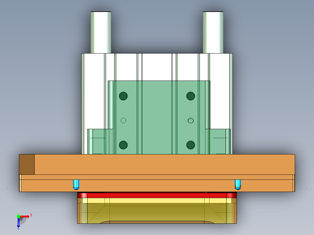 PG1-A-CNC7笔记本CNC工装夹具三维模型外观槽结构-阳极版-210508俯视图