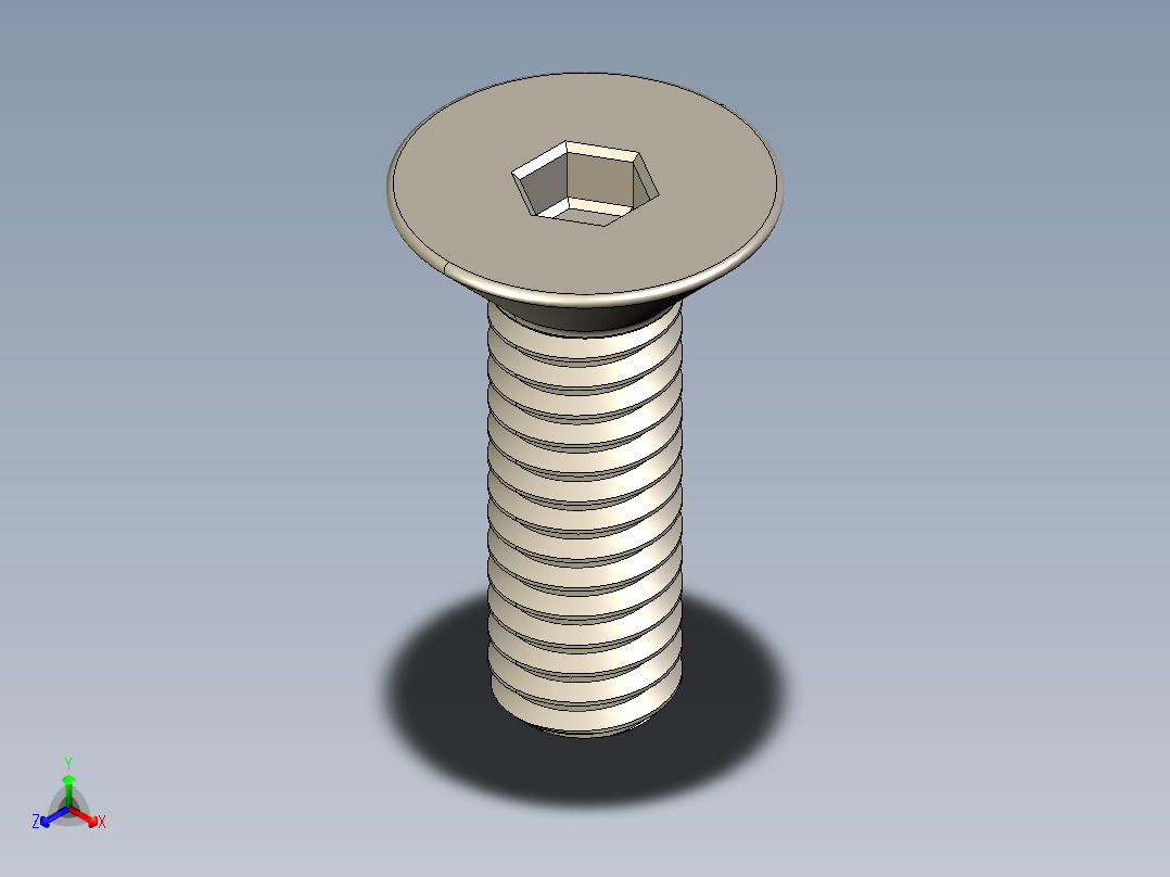 Screw_ISO_10642_M2x8_A2.STEP正等轴测图