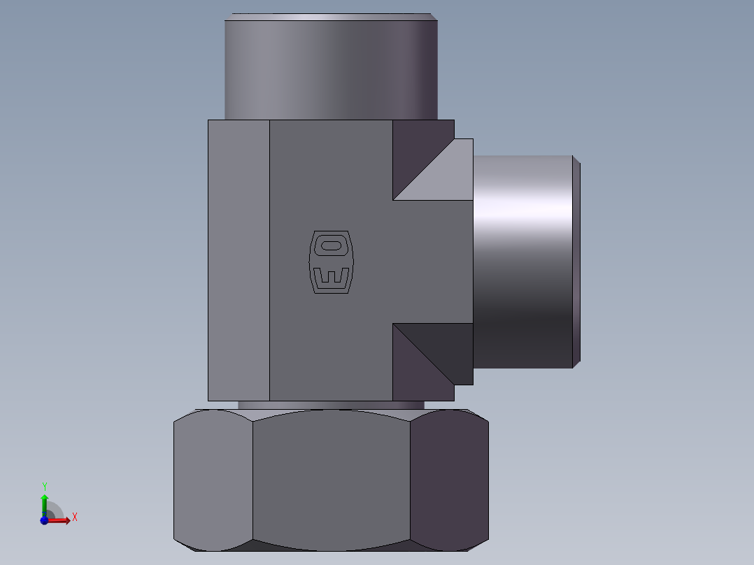 CC+CD 三通组合接头、CD-36前视图