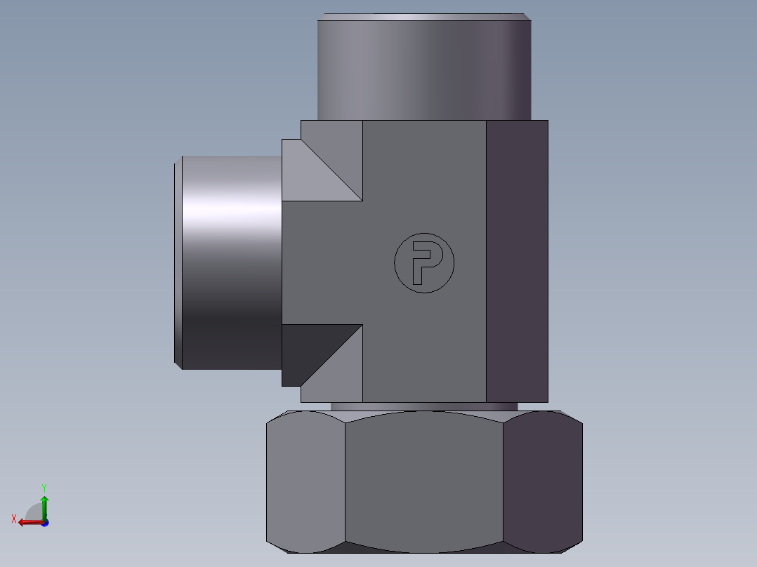 CC+CD 三通组合接头、CD-36后视图