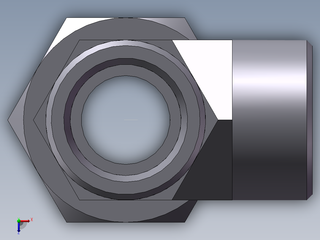 CC+CD 三通组合接头、CD-36俯视图