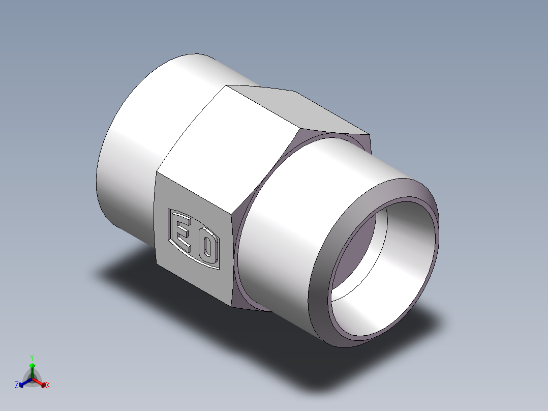 压力表接头-英制螺纹、5CB-18-04GDK正等轴测图