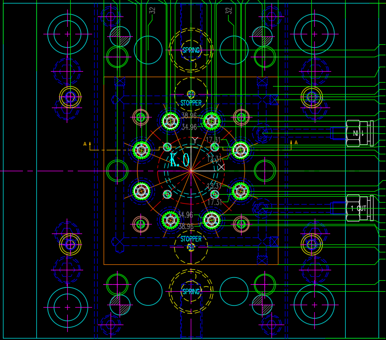 马达齿轮变速齿轮模具图纸