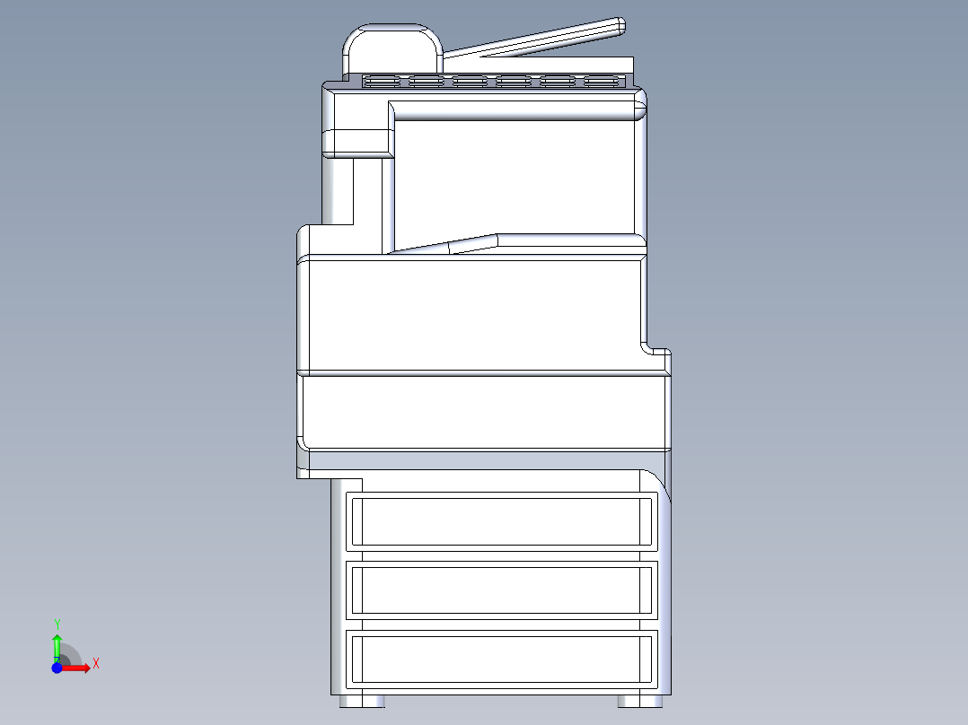 B3003516-复印机打印机前视图
