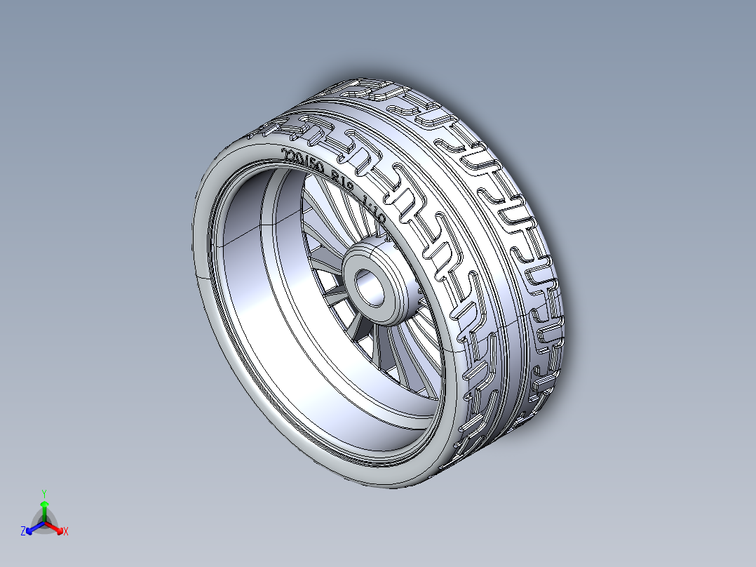 轮毂、轮胎(58)正等轴测图