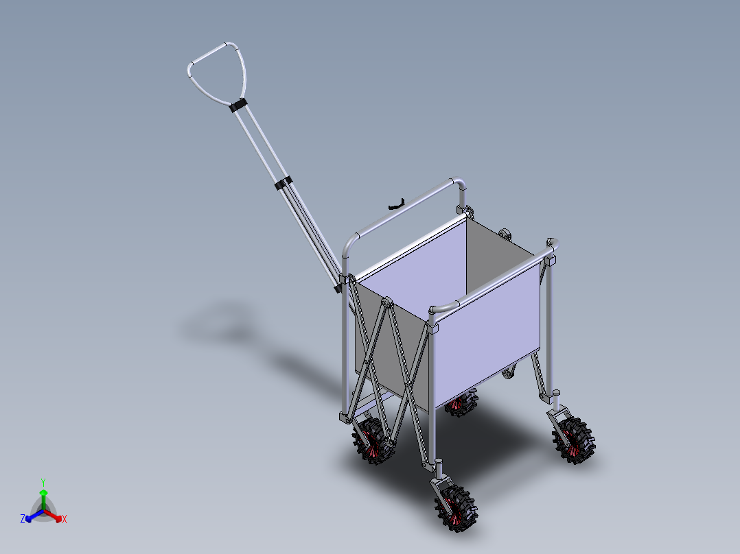 折叠车正等轴测图