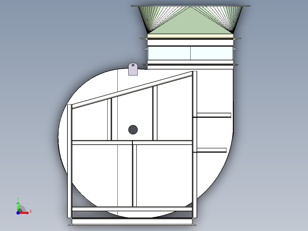 工业通风机外壳前视图
