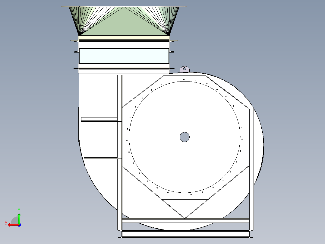 工业通风机外壳后视图