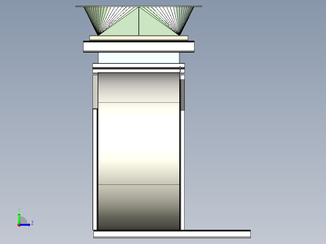 工业通风机外壳左视图