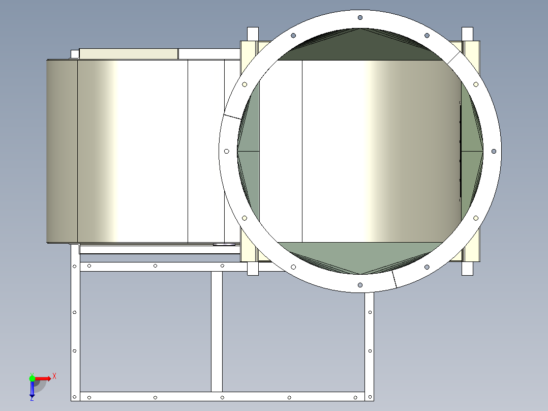 工业通风机外壳俯视图