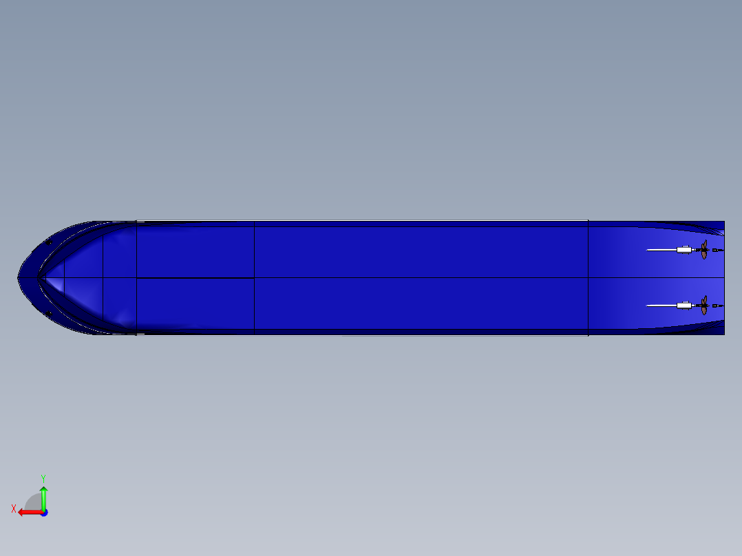 液化气运输船右视图