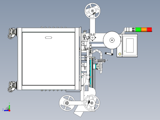 贴片元件高温测试后载带包装机右视缩略图