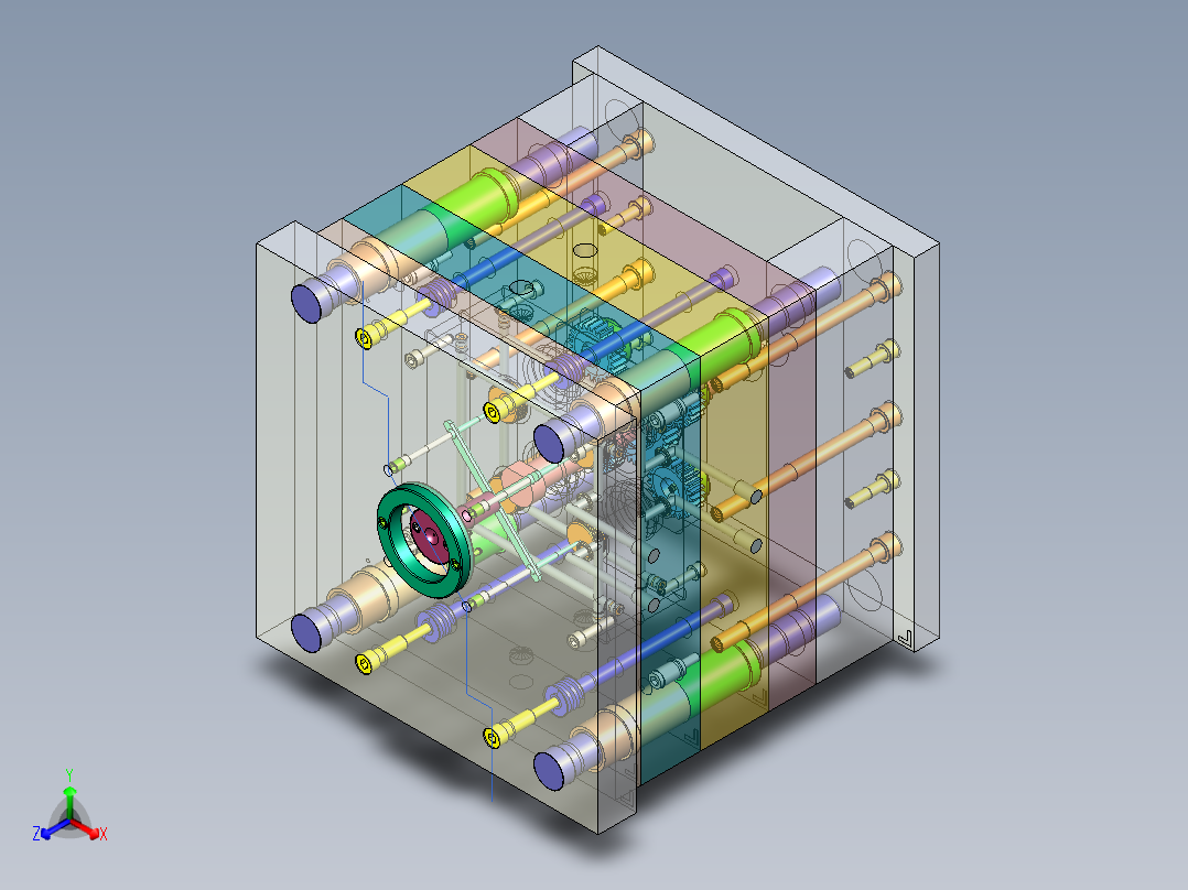 纯净水瓶盖注塑模具设计正等轴测图