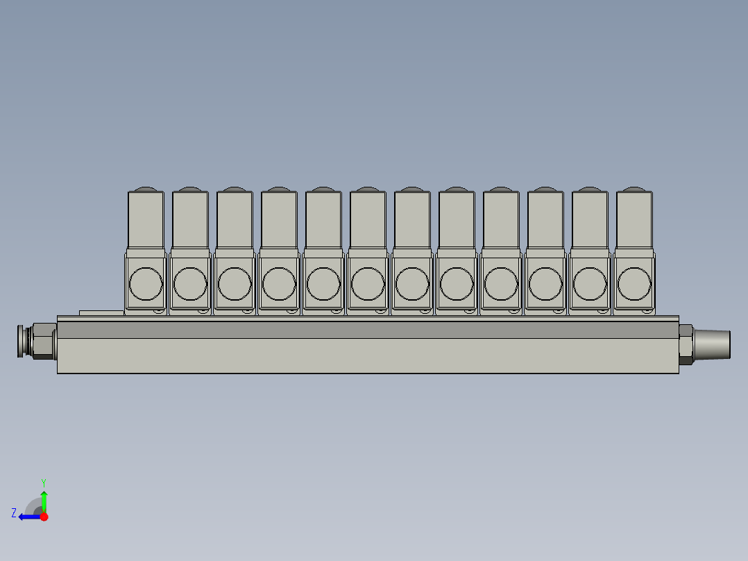 电磁阀组1右视图