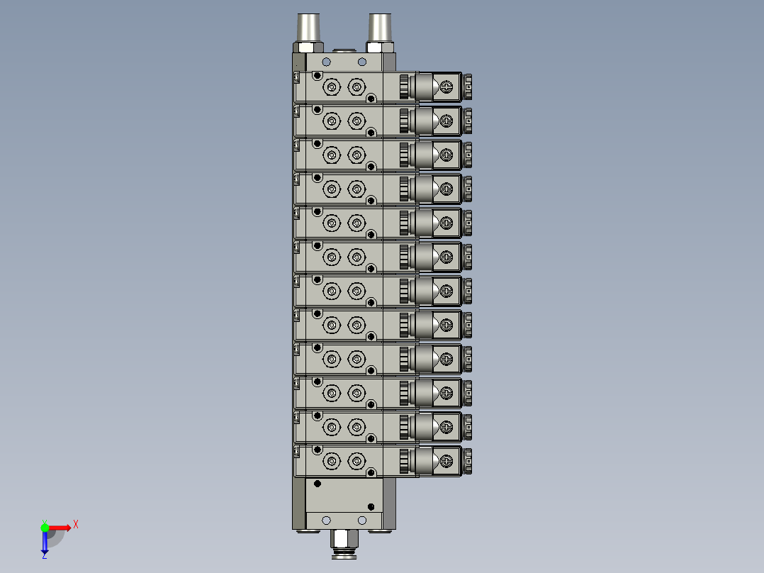 电磁阀组1俯视图