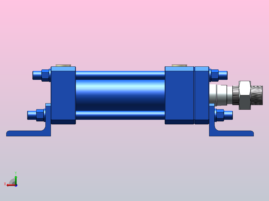 H OB-LB[40]推力液压缸主视图
