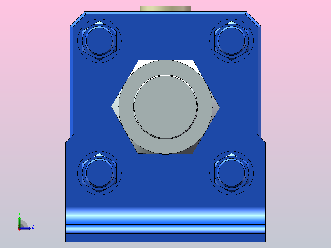 H OB-LB[40]推力液压缸左视图