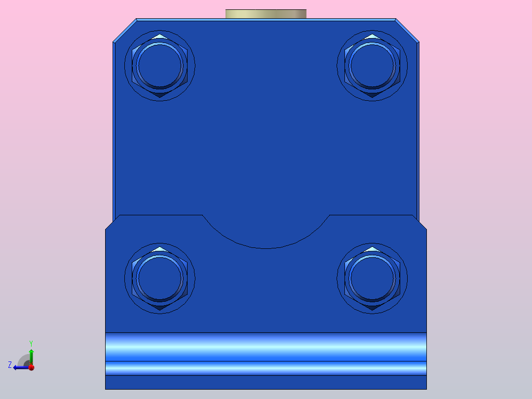 H OB-LB[40]推力液压缸右视图