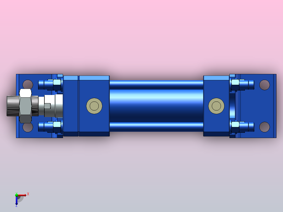 H OB-LB[40]推力液压缸俯视图