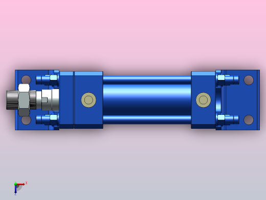 H OB-LB[40]推力液压缸俯视缩略图
