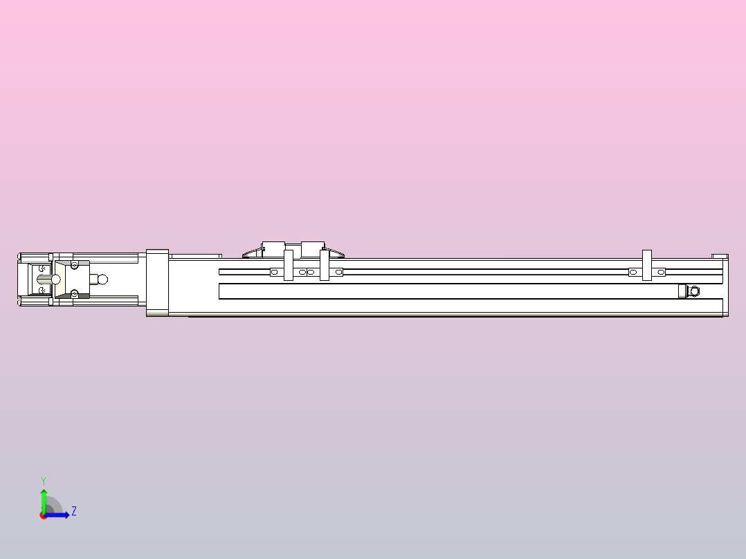 无尘螺杆滑台KCH5M-250-BC-100W-C4左视图