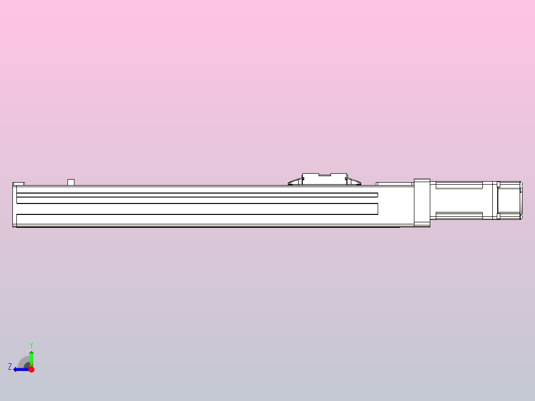 无尘螺杆滑台KCH5M-250-BC-100W-C4右视图