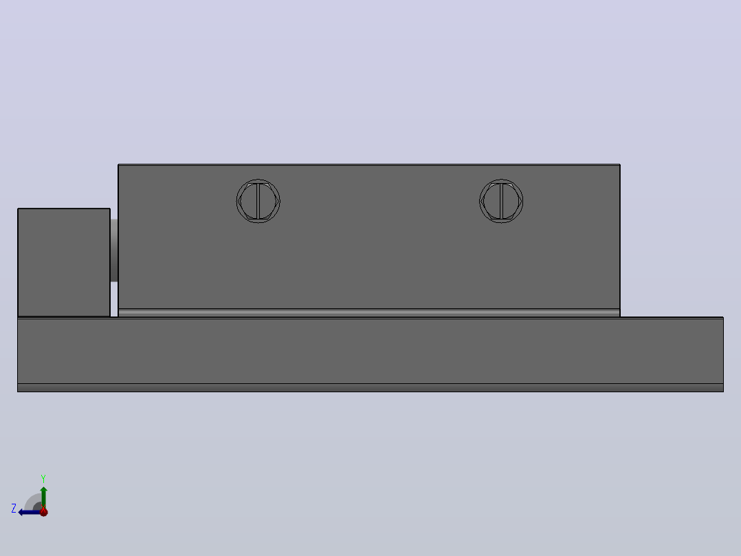 MXQ□A20 气缸滑台[MXQ20-150-ZJ3]右视图