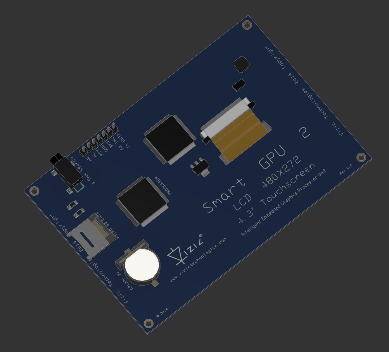 Vizic Technologies Smart GPU 2 4.3英寸液晶显示屏