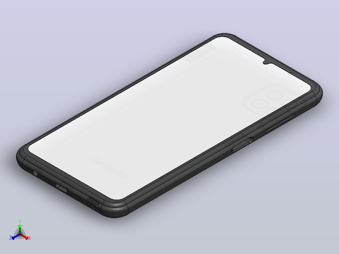 三星a12手机型号11正等轴测图