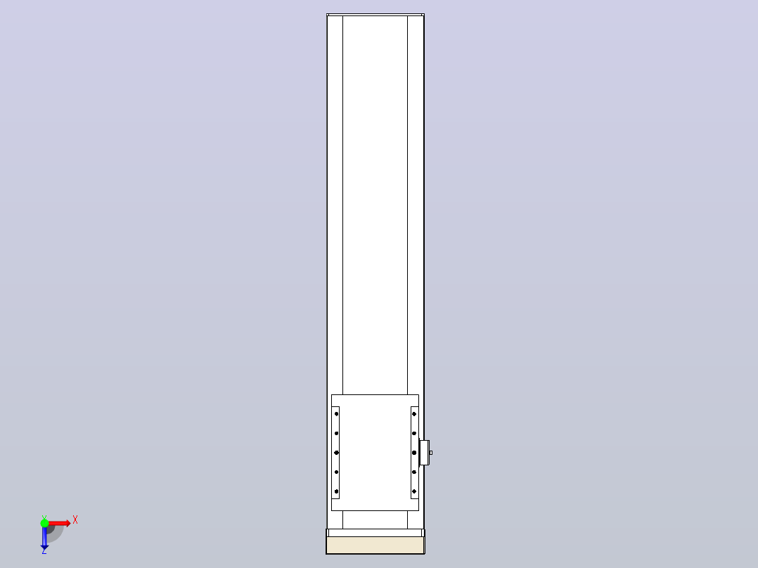 滚珠丝杠直线轴带导轨全封闭TPA-HCR-202D-2510C-L750-MP-Y-P75-N3俯视图