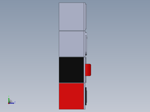 智能机架 PDU 示例左视缩略图