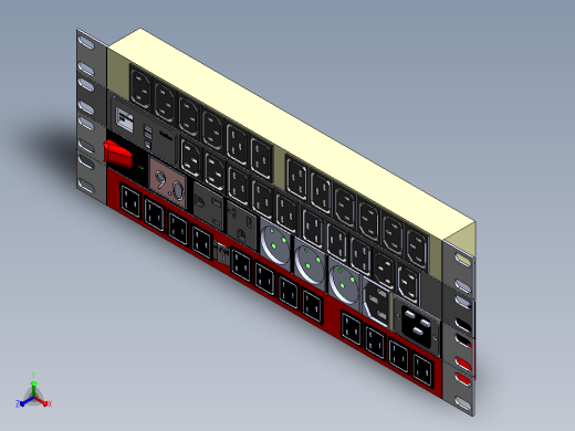 智能机架 PDU 示例正等轴测缩略图