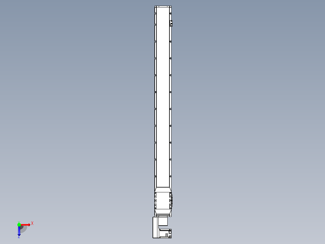 机器人皮带驱动直线轴TPA-GCB-150-P80-L1550-QL-M75-N3俯视图