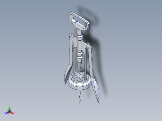 开瓶器开酒器正等轴测缩略图