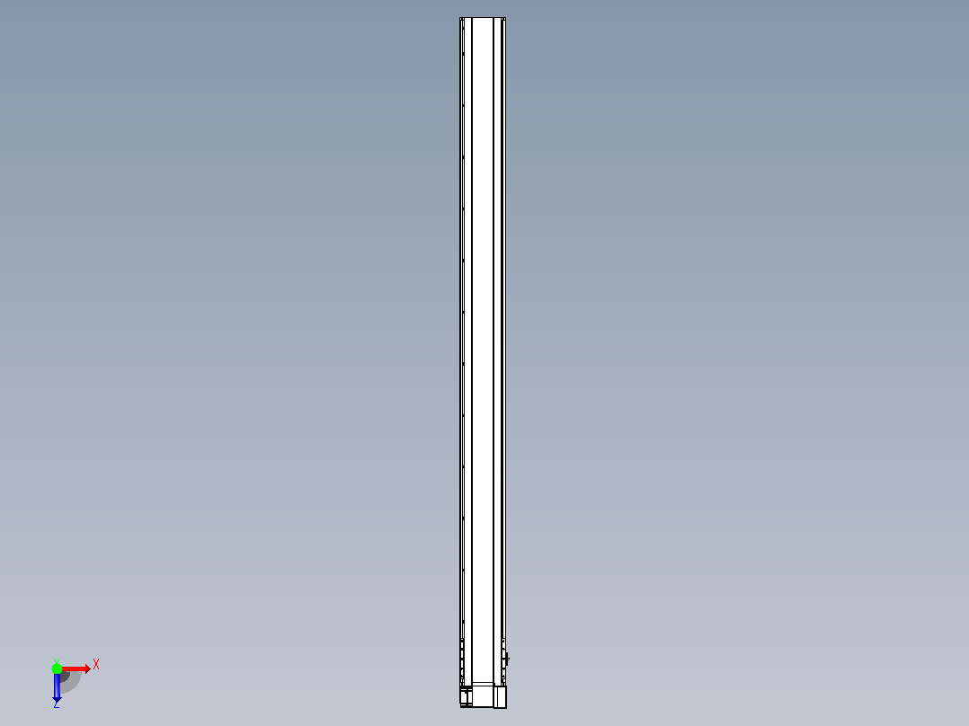 皮带直线轴半封闭可选导轨TPA-HNB-175D-140-L2300-RP-C-P75-N3俯视图