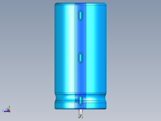 22 x 45蓝色BLUE1底片电解电容器右视缩略图