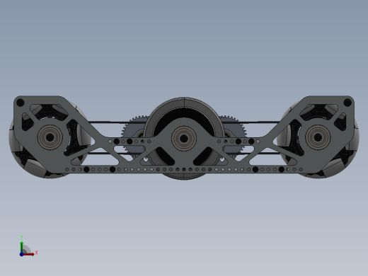 Corner Omni 6wd小车传动底盘3D图纸 Solidworks设计 附STEP前视缩略图