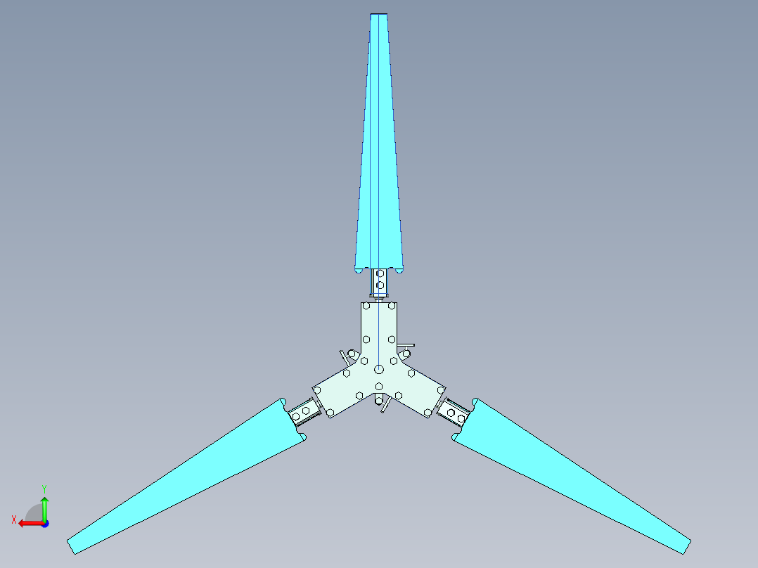 可变的电风扇的转子后视图