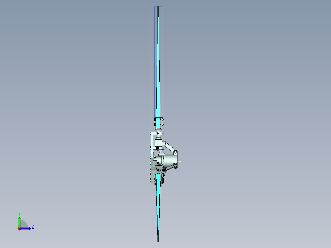 可变的电风扇的转子左视图