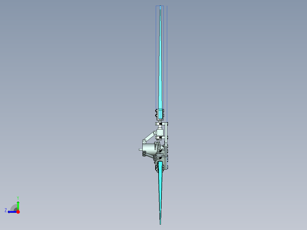 可变的电风扇的转子右视图