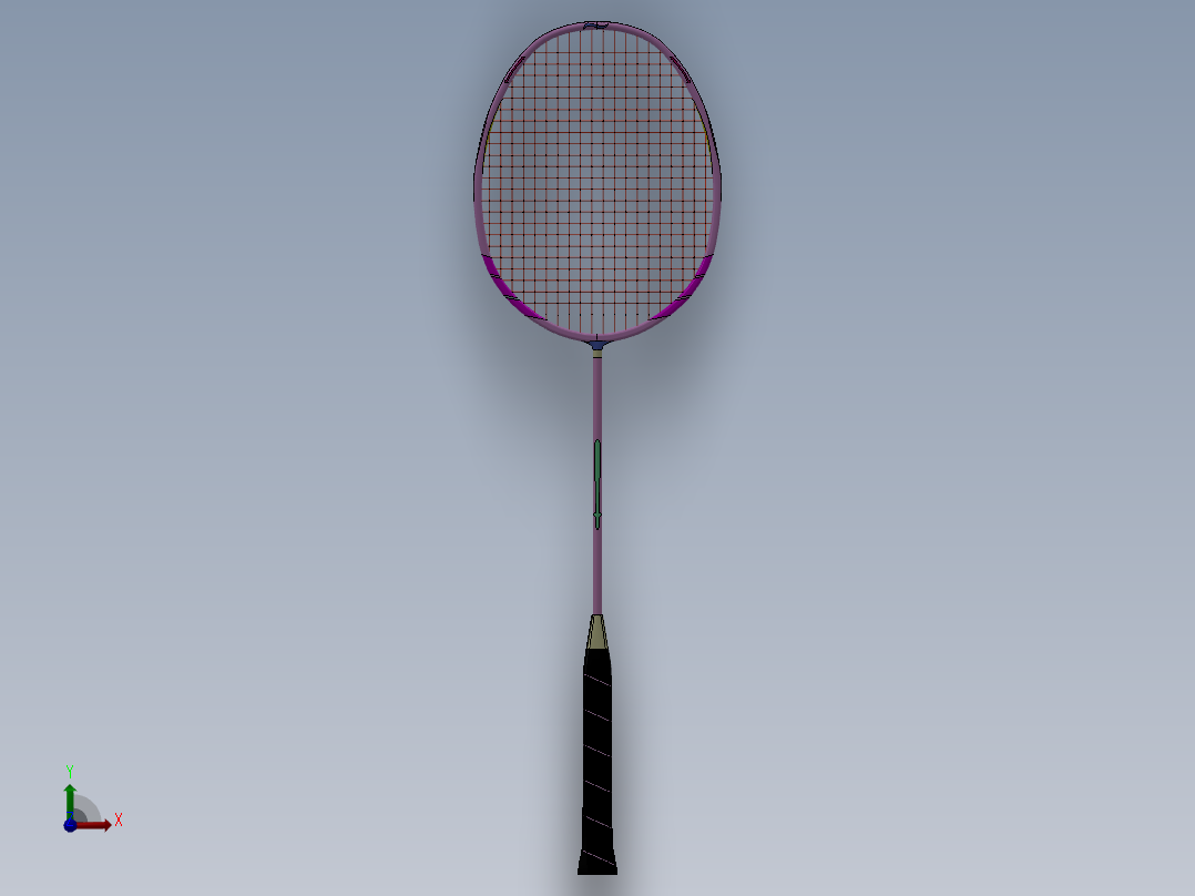 羽毛球拍及球前视图