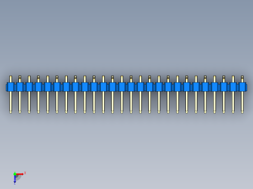 彩色公排针 100mil 2.54mm 系列-DS1022_blue_26p_100mil_Type_SMT_R2_rev1.0俯视缩略图