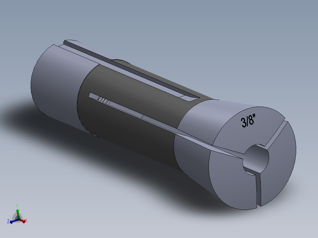 R8-夹头组-R8 COLLET 0.375.SLDPRT主视图