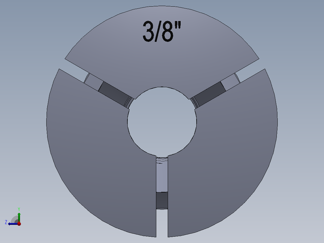 R8-夹头组-R8 COLLET 0.375.SLDPRT右视图