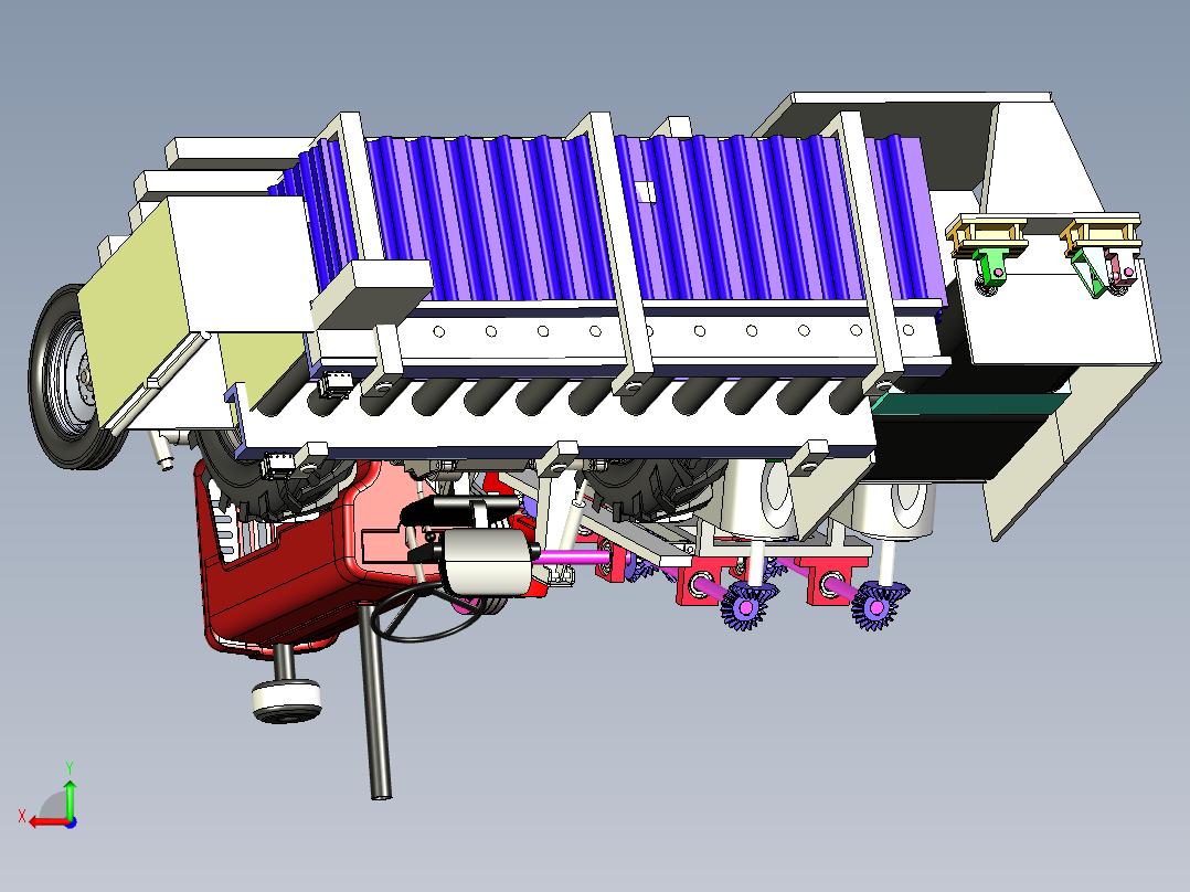 白菜收割机白菜收获机三维模型资料后视图
